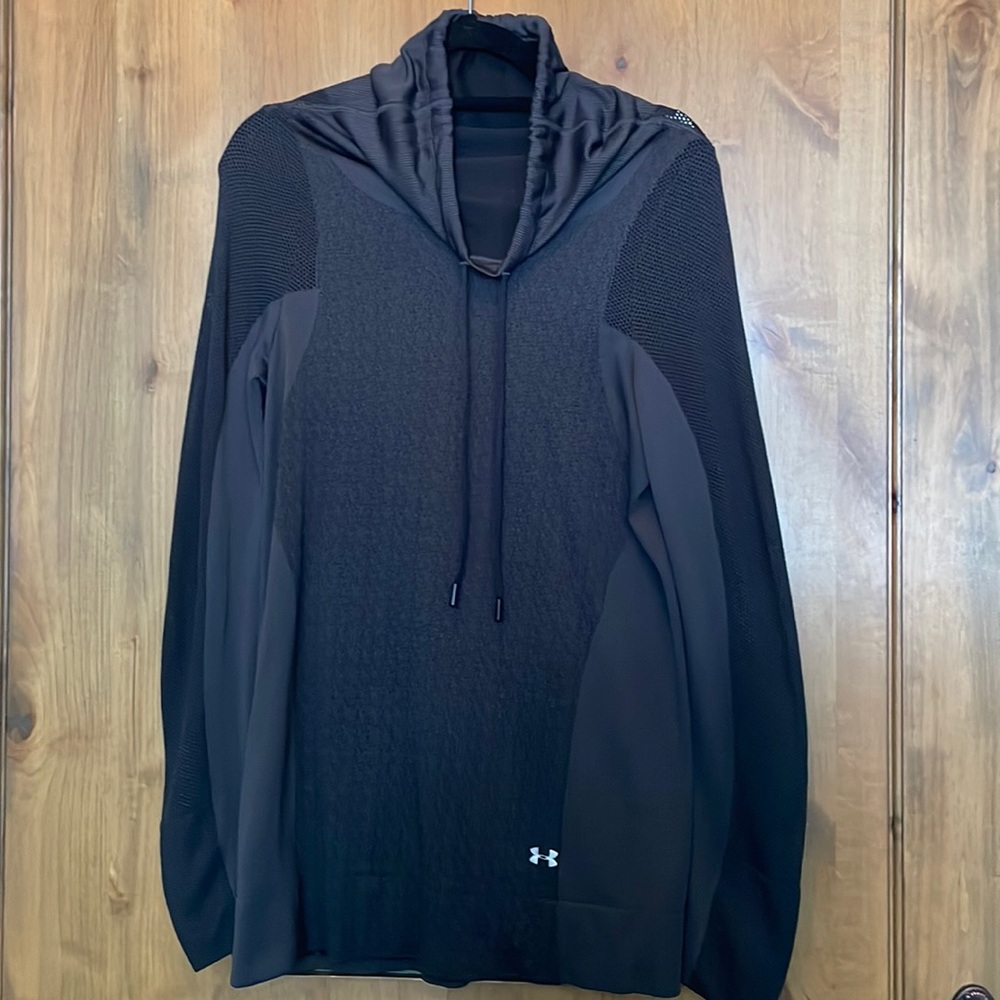 Under armour fitted cowl neck heat gear shirt.